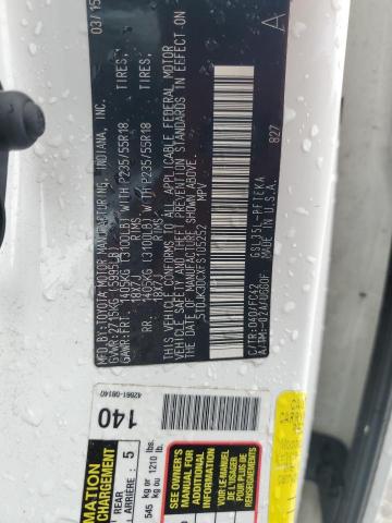 5TDJK3DCXFS105252 - 2015 TOYOTA SIENNA LE WHITE photo 13