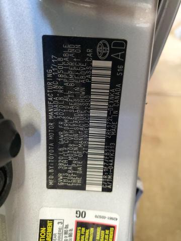 2T1BURHE0JC022900 - 2018 TOYOTA COROLLA L Gümüş foto 12