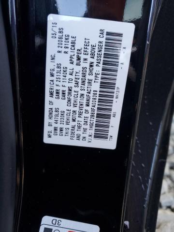 1HGCT2B8XFA008369 - 2015 HONDA ACCORD EXL შავი ფოტო 12