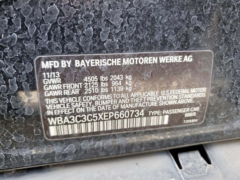 WBA3C3C5XEP660734 - 2014 BMW 320 I XDRIVE BLACK photo 12