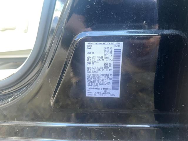 5N1AL0MM8EC540030 - 2014 INFINITI QX60 Սև լուսանկար 10