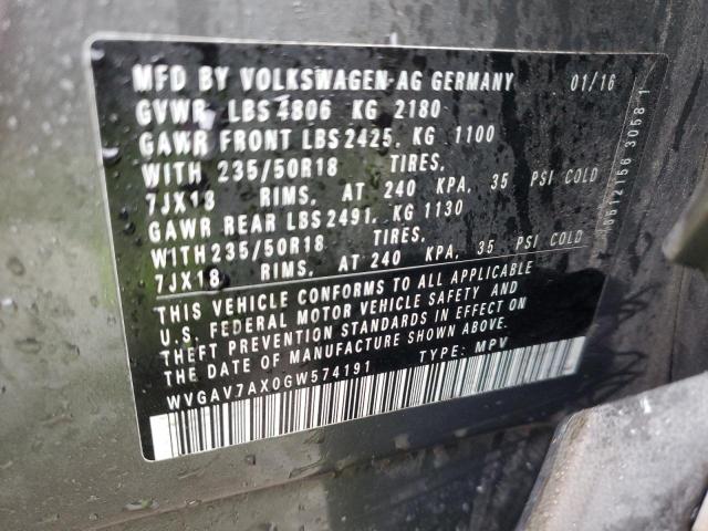 WVGAV7AX0GW574191 - 2016 VOLKSWAGEN TIGUAN S SILVER photo 14