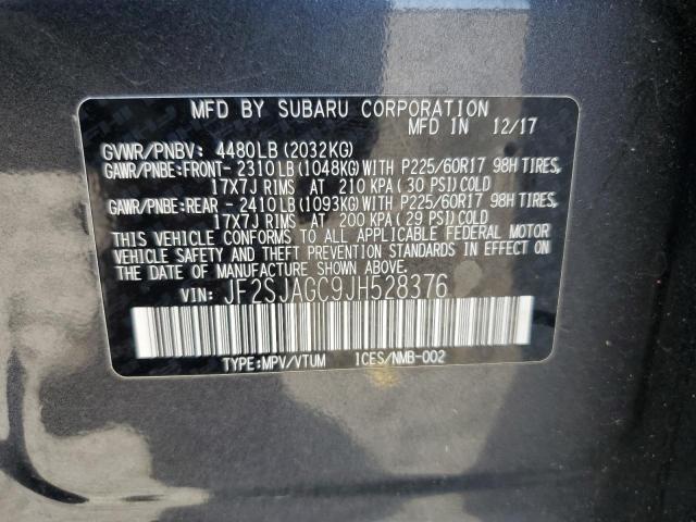 JF2SJAGC9JH528376 - 2018 SUBARU FORESTER 2.5I PREMIUM 黑色 照片 14