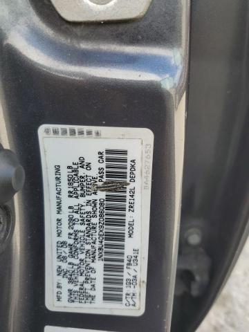 1NXBU40EX9Z086080 - 2009 TOYOTA COROLLA BASE Gri fotoğraf 12