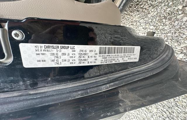 2C4RC1CG1DR753691 - 2013 CHRYSLER TOWN & COU TOURING L BLACK photo 10