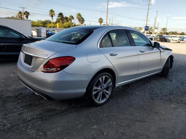 55SWF4KB8HU213630 - 2017 MERCEDES-BENZ C 300 4MATIC SILVER photo 3