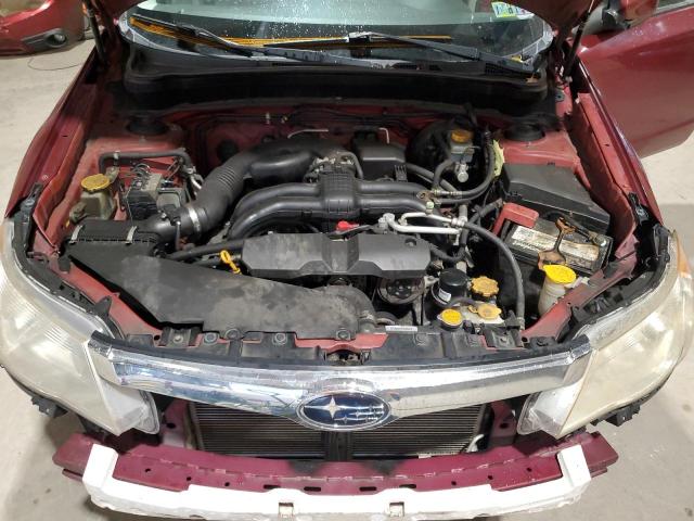 JF2SHADC8BH756712 - 2011 SUBARU FORESTER 2.5X PREMIUM BURGUNDY photo 12