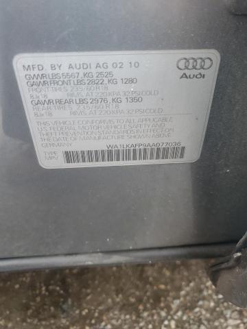 WA1LKAFP9AA077036 - 2010 AUDI Q5 PREMIUM PLUS 银色 照片 13