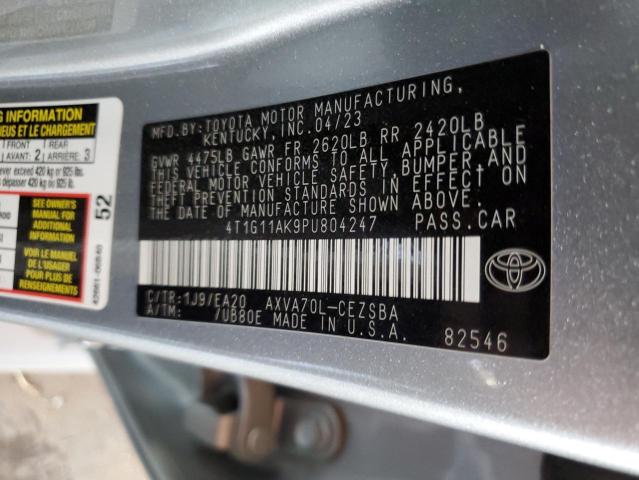 4T1G11AK9PU804247 - 2023 TOYOTA CAMRY SE NIGHT SHADE SILVER photo 12