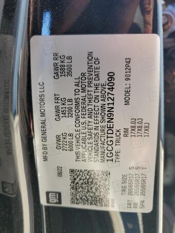 1GCGTDEN9N1274090 - 2022 CHEVROLET COLORADO Z71 BLACK photo 13