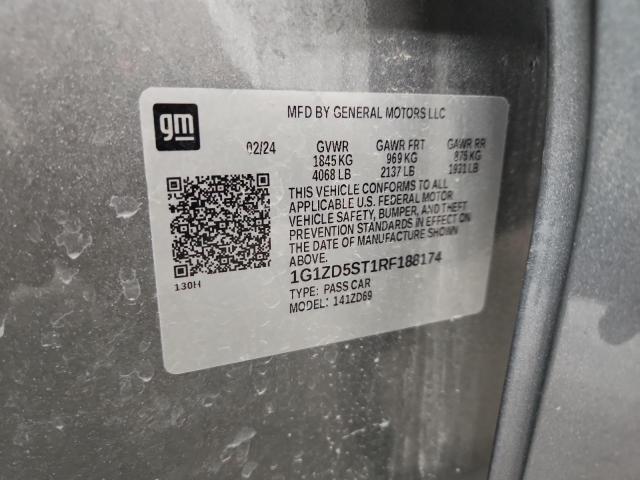 1G1ZD5ST1RF188174 - 2024 CHEVROLET MALIBU LT GRAY photo 13