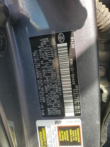 4T4BF3EK2BR168691 - 2011 TOYOTA CAMRY BASE GRAY photo 12