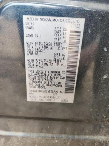 5N1AR2MN5EC638998 - 2014 NISSAN PATHFINDER S BLUE photo 13