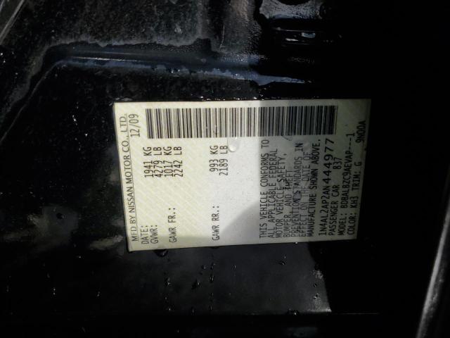 1N4AL2AP2AN444977 - 2010 NISSAN ALTIMA BASE შავი ფოტო 12