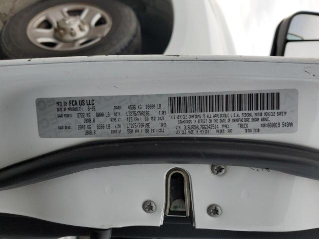 3C6UR5HL7GG342514 - 2016 RAM 2500 ST WHITE photo 13