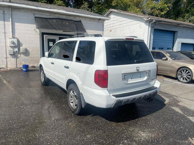 5FNYF18655B023170 - 2005 HONDA PILOT EXL WHITE photo 3