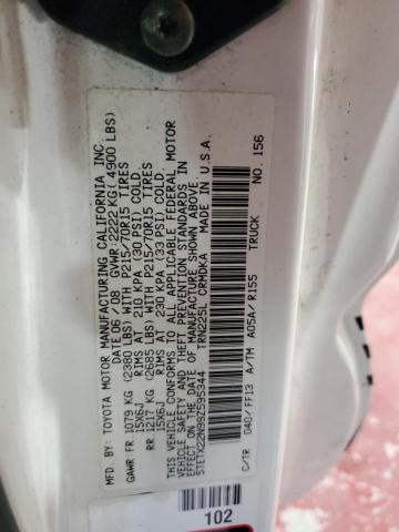 5TETX22N99Z595344 - 2009 TOYOTA TACOMA ACCESS CAB Weiß Foto 12