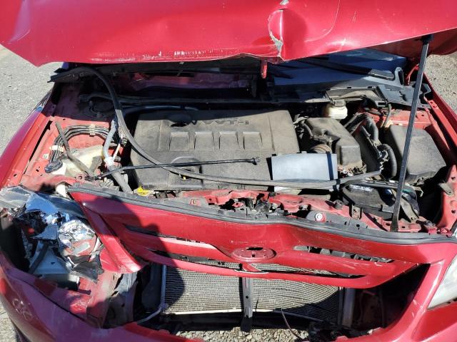 2T1BU4EE7CC814570 - 2012 TOYOTA COROLLA BASE RED photo 11