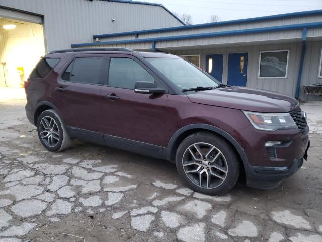 1FM5K8GT2JGA65421 - 2018 FORD EXPLORER SPORT Բորդո լուսանկար 4