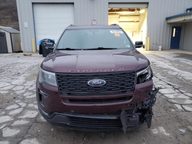 1FM5K8GT2JGA65421 - 2018 FORD EXPLORER SPORT Բորդո լուսանկար 5