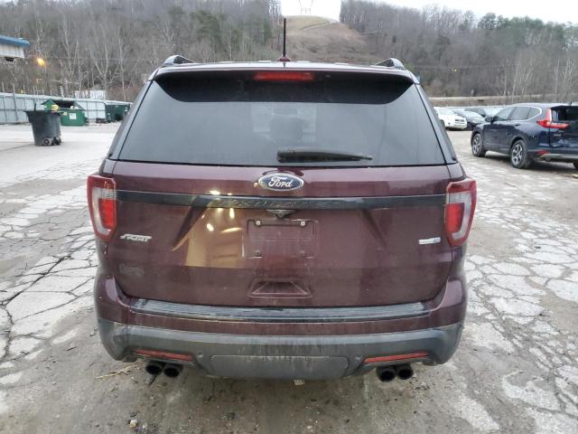 1FM5K8GT2JGA65421 - 2018 FORD EXPLORER SPORT Բորդո լուսանկար 6