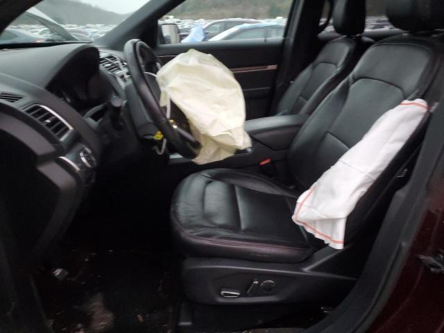 1FM5K8GT2JGA65421 - 2018 FORD EXPLORER SPORT Բորդո լուսանկար 7