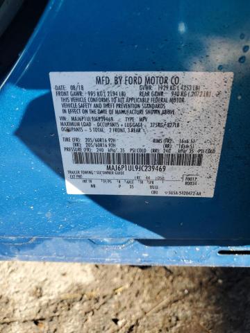 MAJ6P1UL9JC239469 - 2018 FORD ECOSPORT SE Mavi fotoğraf 13