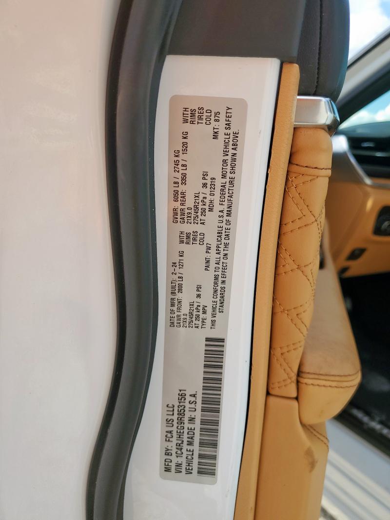 1C4RJHEG9R8531561 - 2024 JEEP GRAND CHER SUMMIT თეთრი ფოტო 13