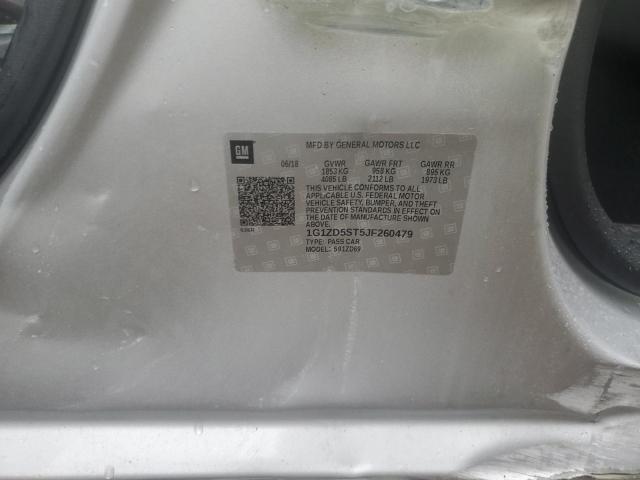 1G1ZD5ST5JF260479 - 2018 CHEVROLET MALIBU LT SILVER photo 13