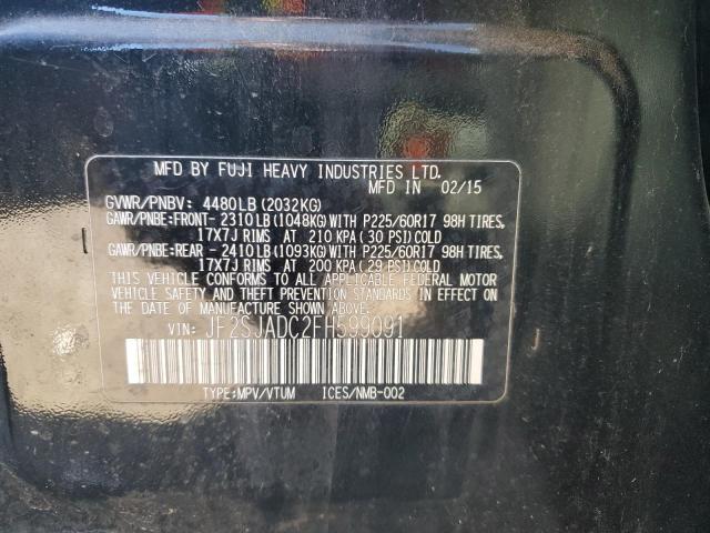 JF2SJADC2FH599091 - 2015 SUBARU FORESTER 2.5I PREMIUM 黑色 照片 14