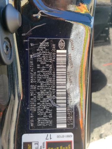 4T1BK1EB1EU094064 - 2014 TOYOTA AVALON BASE Սև լուսանկար 12