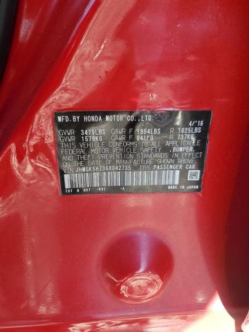 JHMGK5H73GX042735 - 2016 HONDA FIT EX 红色 照片 13