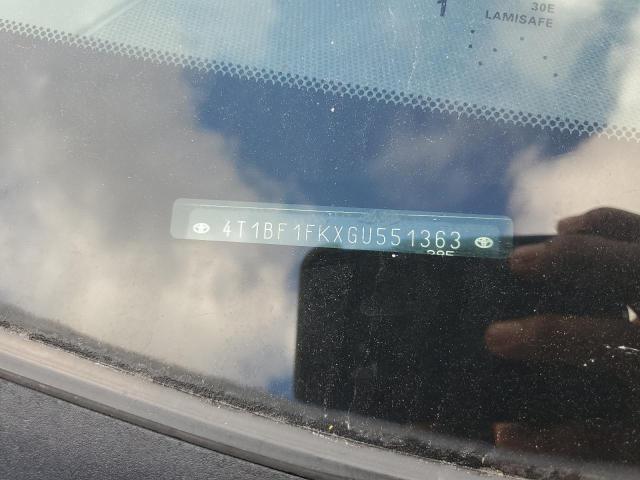 4T1BF1FKXGU551363 - 2016 TOYOTA CAMRY LE 米色 照片 12