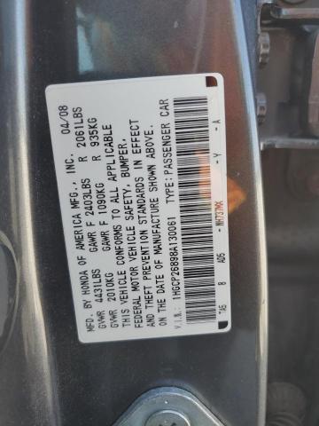 1HGCP26898A130061 - 2008 HONDA ACCORD EXL SILVER photo 12