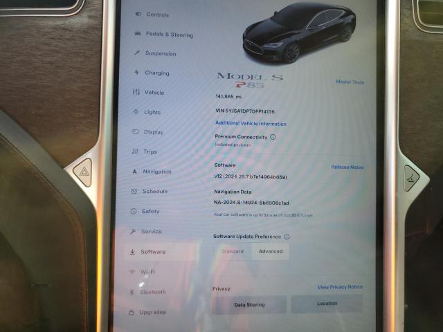 5YJSA1DP7DFP14136 - 2013 TESLA MODEL S BLACK photo 9