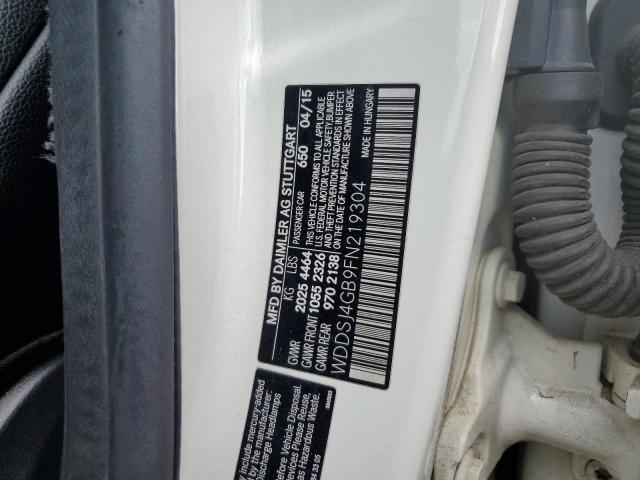 WDDSJ4GB9FN219304 - 2015 MERCEDES-BENZ CLA 250 4MATIC WHITE photo 12