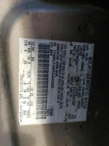 1FMRU15W92LA43683 - 2002 FORD EXPEDITION XLT თაფლისფერი ფოტო 12