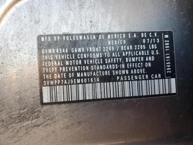 3VWPP7AJ9EM601614 - 2014 VOLKSWAGEN JETTA S GRAY photo 12