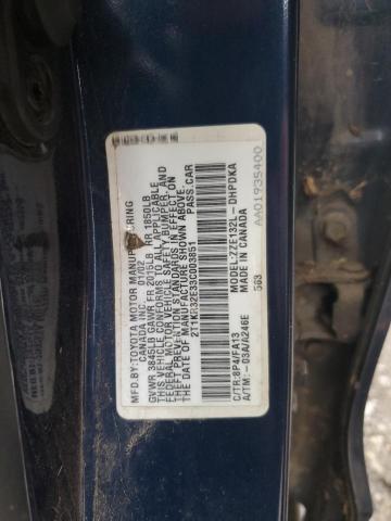 2T1KR32E33C003851 - 2003 TOYOTA COROLLA MA XR BLUE photo 13