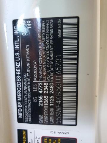 55SWF4KB5GU165731 - 2016 MERCEDES-BENZ C 300 4MATIC WHITE photo 12