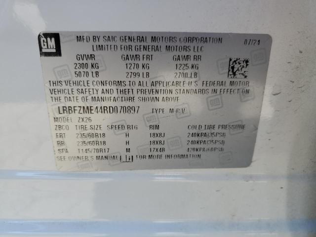 LRBFZME44RD070897 - 2024 BUICK ENVISION PREFERRED თეთრი ფოტო 14