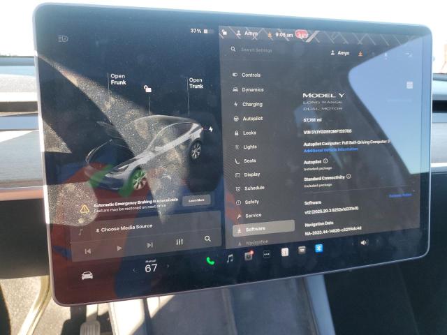 5YJYGDEE3MF159788 - 2021 TESLA MODEL Y Gri fotoğraf 9