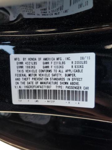 1HGCR2F54FA271987 - 2015 HONDA ACCORD SPORT Қара фото 12