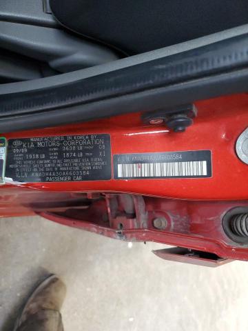 KNADH4A30A6603584 - 2010 KIA RIO LX RED photo 12