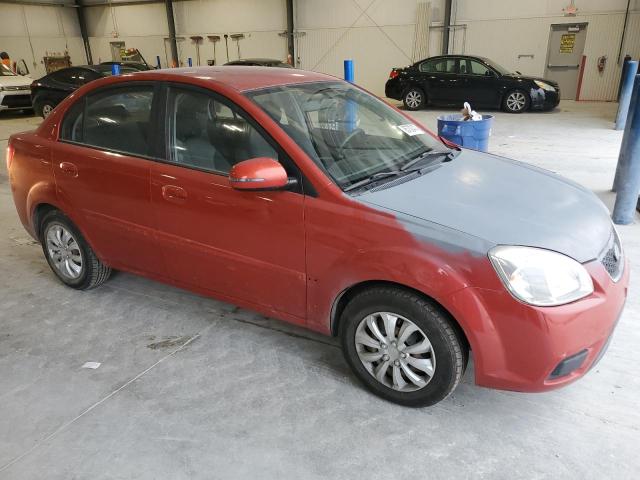 KNADH4A30A6603584 - 2010 KIA RIO LX RED photo 4