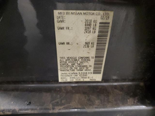 1N4BL4CW9KN320839 - 2019 NISSAN ALTIMA SR 灰色 照片 13