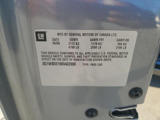 2G1WS551969422908 - 2006 CHEVROLET IMPALA POLICE 银色 照片 12