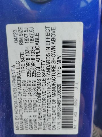 5J6RS3H46PL006320 - 2023 HONDA CR-V EX 蓝色 照片 13