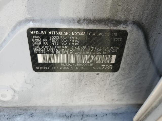 ML32AUHJ8RH003885 - 2024 MITSUBISHI MIRAGE ES SILVER photo 13