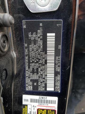 5TFUW5F18BX204682 - 2011 TOYOTA TUNDRA DOUBLE CAB SR5 BLACK photo 12